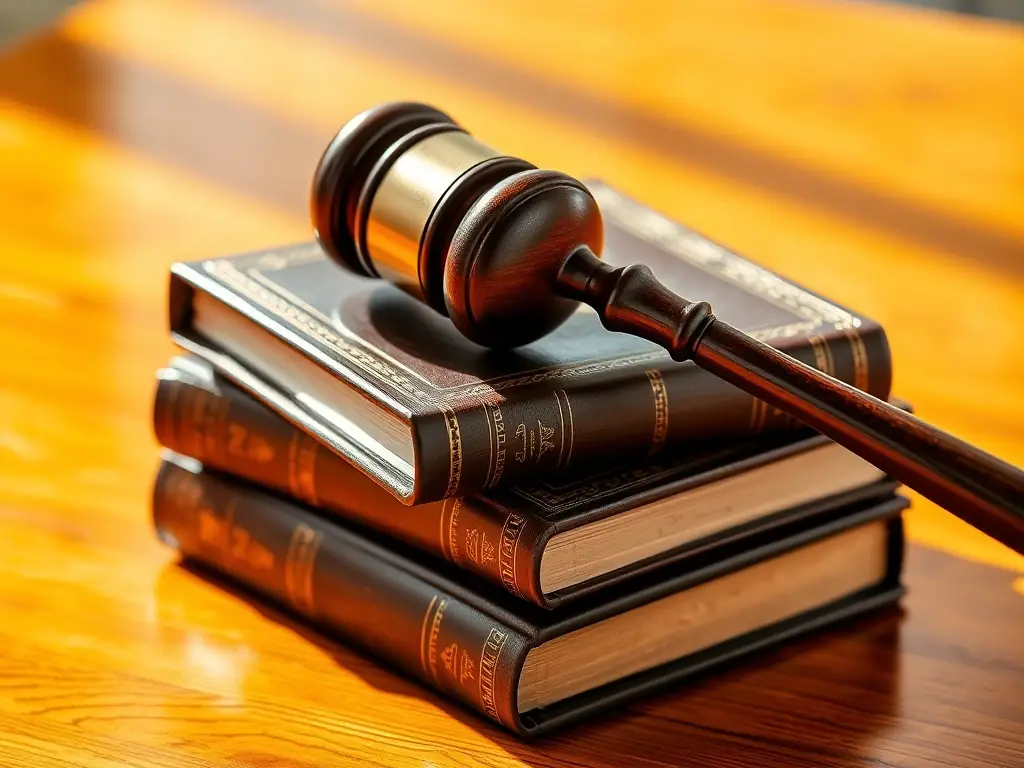 A gavel resting on a Honduran flag, symbolizing the firm's commitment to justice within the Honduran legal system.