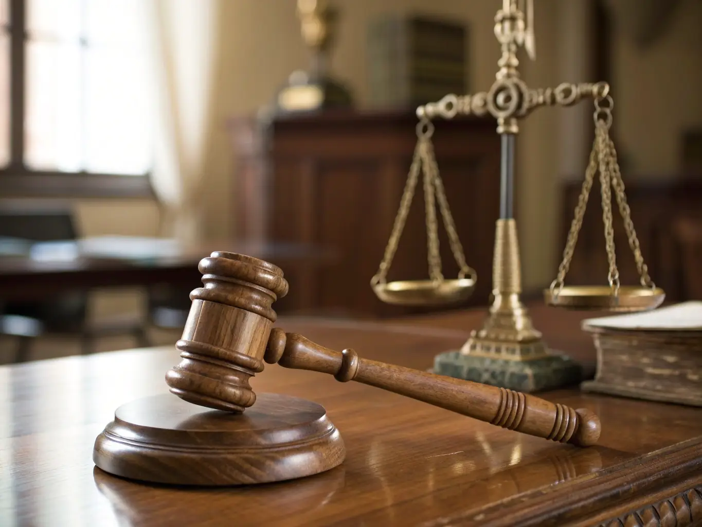 Scales of justice with the Honduran flag in the background, representing the firm's dedication to fairness and equity in civil matters.